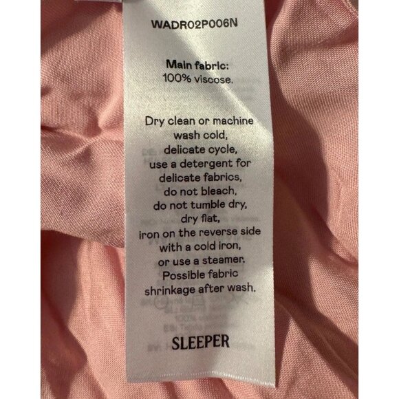 Sleeper Juliette Off Shoulder Smocked Midi Dress M Fairy Pink Shirred NEW $370 - Picture 11 of 14